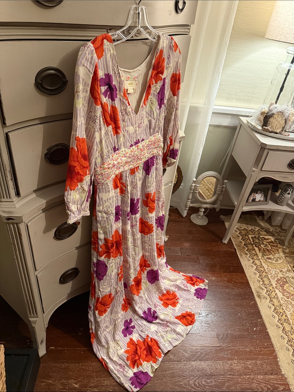 Maeve Belted Floral Midi Kimono Dress 8 - Picture 6 of 11